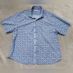 Tommy Bahama Blue Geometric Button Down Shirt